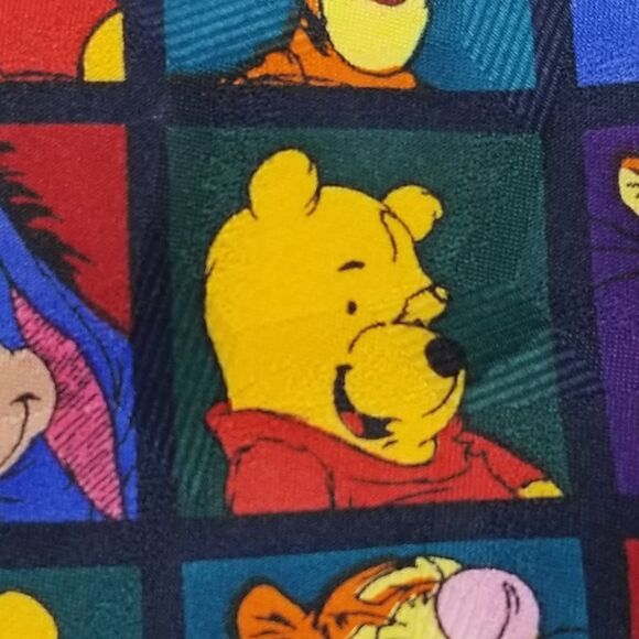 Disney Pooh Tigger Eeyore Window Design Silk Tie - Picture 3 of 8
